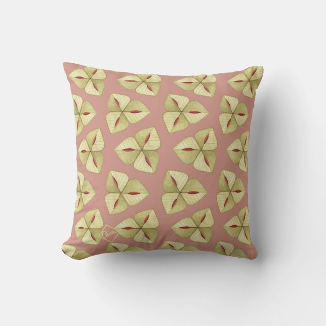 Bougainvillea Throw Pillow Kissen (Vorderseite)