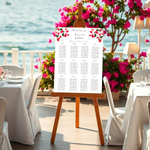 Bougainvillea Wedding Poster Sitzkarten