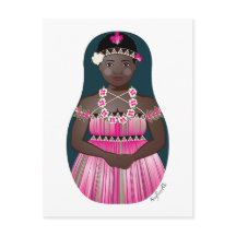 Bougainvillean Matryoshka Postcard