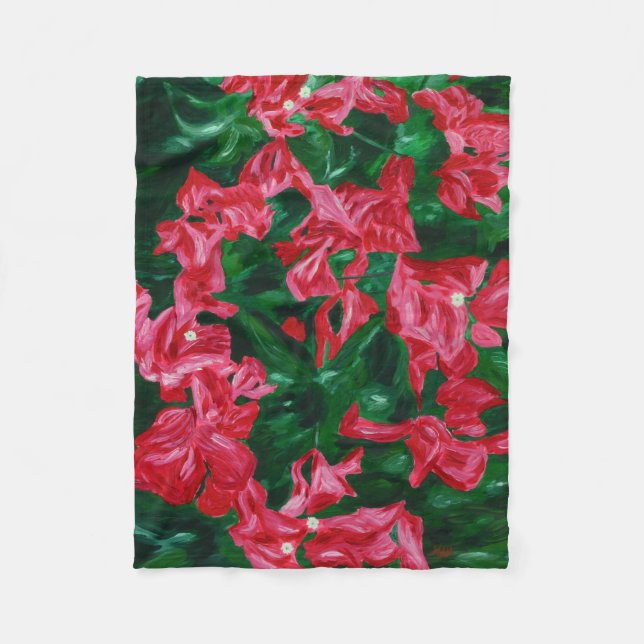 Bougainvilleas - eine Ode an die Natur, Blanket Fleecedecke (Vorderseite)