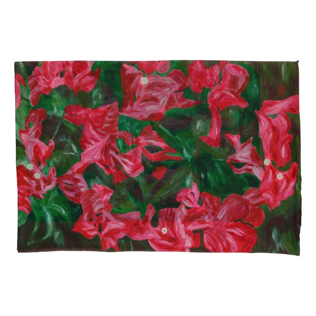 Bougainvilleas - eine Ode an die Natur, Pillowcase Kissenbezug (Vorderseite-Links)