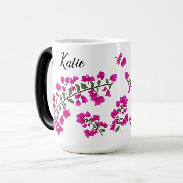 Bougainvilliers rose Fuchsia Mug personnalisé (Devant gauche)
