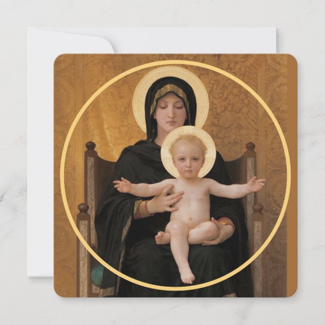 Bougereau Jungfrau und Child Feiertagskarte (Vorderseite)