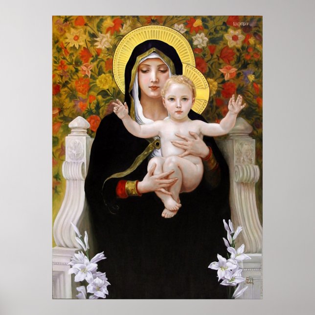 Bougeureau, La Vierge au Lys Poster (Vorne)