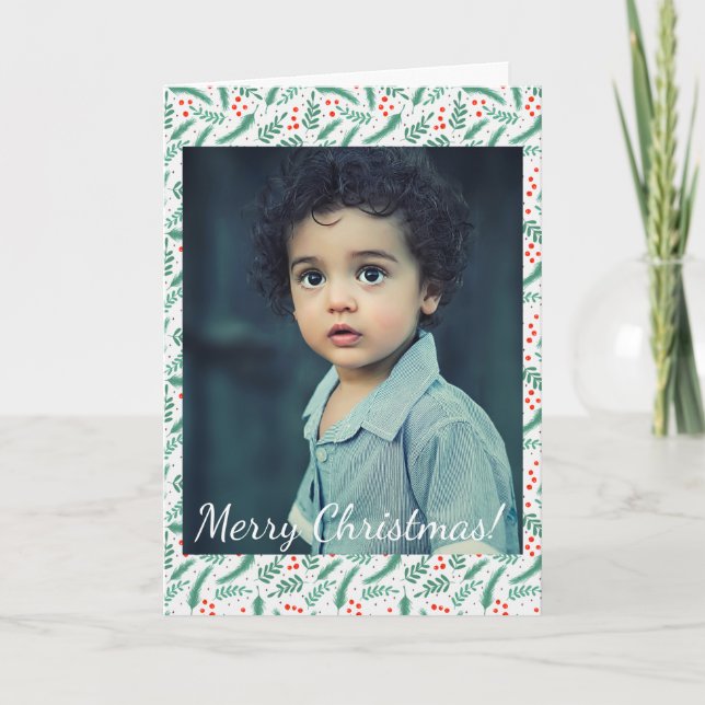 Boughs À feuillage persistant de Noël et baies Hol (Devant)