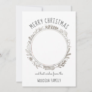 Boughs photo pour bébé rustique Carte de Noël