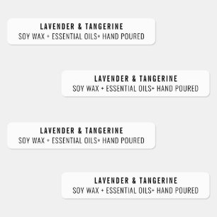 Bougie blanche neutre Étiquettes de phoque étanche