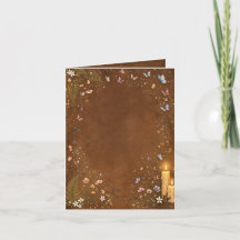 Bougie botanique Dark Academia Invitation vierge