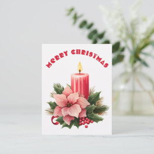 Bougie brûlante - Carte de Noël