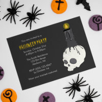 Bougie crâne déplaisante Invitations de la fête d'