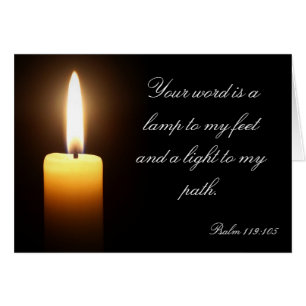 Bougie dans la carte noire