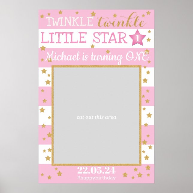Bougie de décoration d'anniversaire Twinkle Twinkl (Devant)