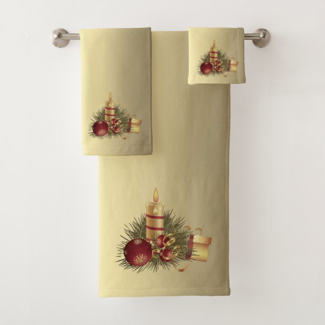Bougie de Noël dorée (En situation)