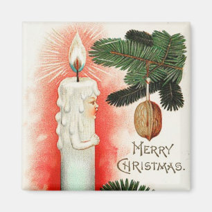 Bougie de Noël Magnet Vintage