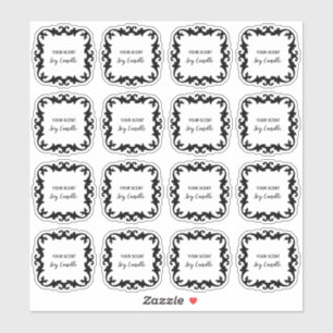 Bougie de soja transparent décoratif Étiquettes 2 