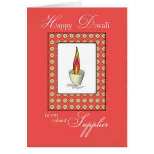 Bougie du fournisseur Diwali en rouge