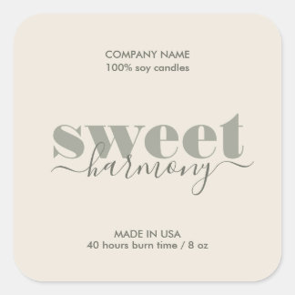 Bougie étiquette produit étiquette Moderne Minimal