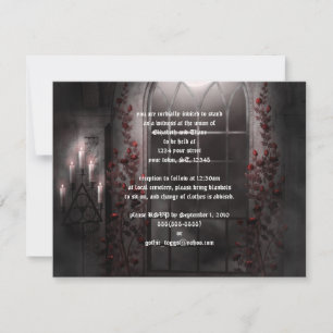 Bougie Lumière Rose Goth Faire-part de mariage