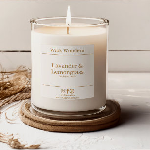 Bougie minimaliste Gold Boho faisant Étiquette