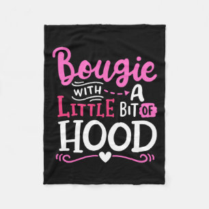Bougie mit ein wenig Hood Funny Black Girls Fleecedecke