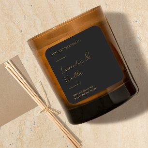 Bougie parfumée Gold & Lux étiquette carrée 