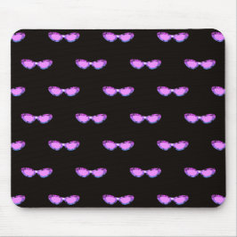 Bougie pink glitter sunglasses mousepad