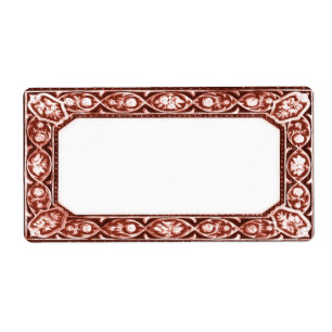 Bougie rouge vintage ou Étiquette blanc de pot de 