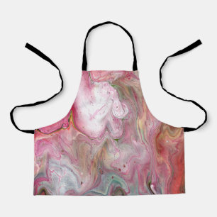 Bougie Vert rose doux tablier Abstrait