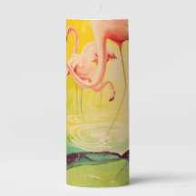Bougie vintage Flamant rose