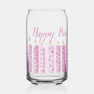 Bougies d'anniversaire roses Message personnalisé