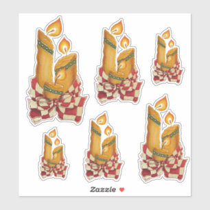 Bougies de Noël stickers Vinyl cut