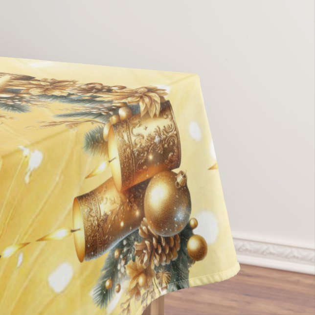 Bougies d'or Nappes de Noël (In Situ)