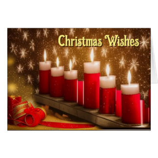 Bougies et voeux de Noël