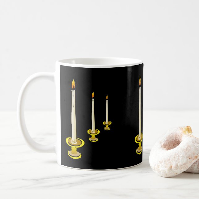 Bougies Mug noir (Avec donut)