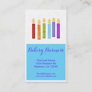 bougies simples cartes de visite de boulangerie su