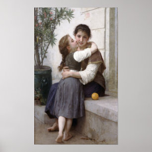 Bouguereau-A wenig, das 1890 überredet Poster