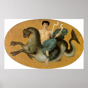 Bouguereau - ARION sur UNO Cheval Marin Poster