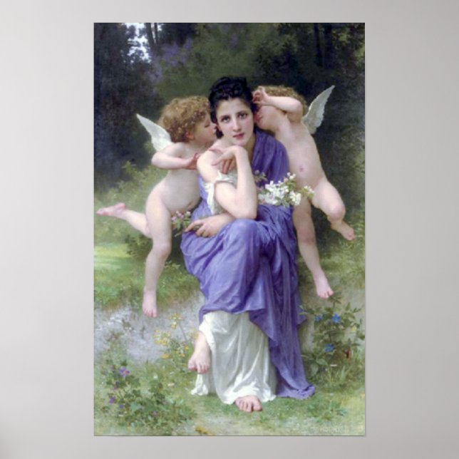 Bouguereau - Chansons de Printemps Poster (Vorne)
