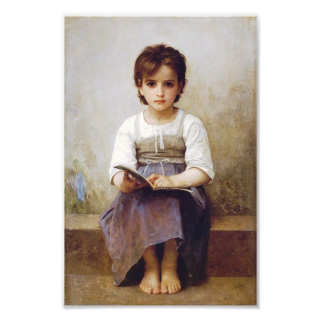 Bouguereau die harte Lektion Fotodruck (Vorne)