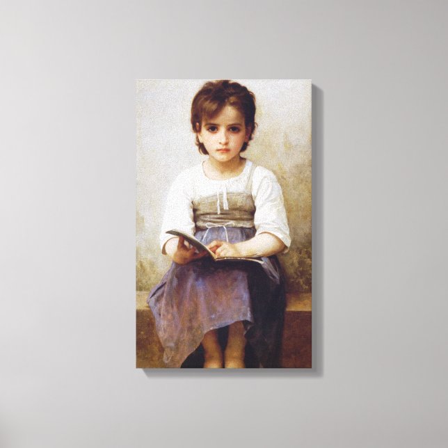 Bouguereau die harte Lektion Leinwanddruck (Vorderseite)