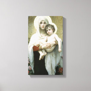 Bouguereau - Die Madonna mit den Rose Leinwanddruck