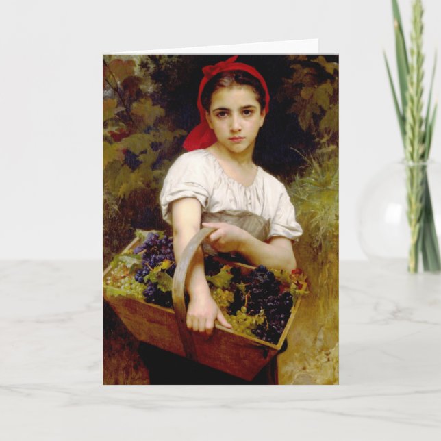 Bouguereau Erntemaschinen-Gruß-Karte Karte (Vorderseite)