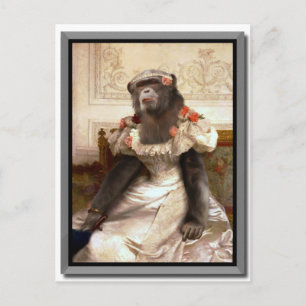 Bouguereau Gown de Chimp Cambaceres Postkarte