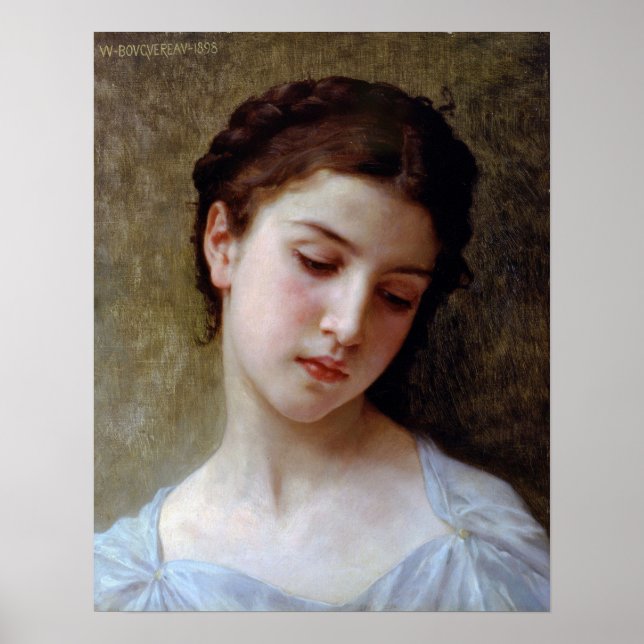 Bouguereau - Head Of A Young Girl 1898 Poster (Vorne)