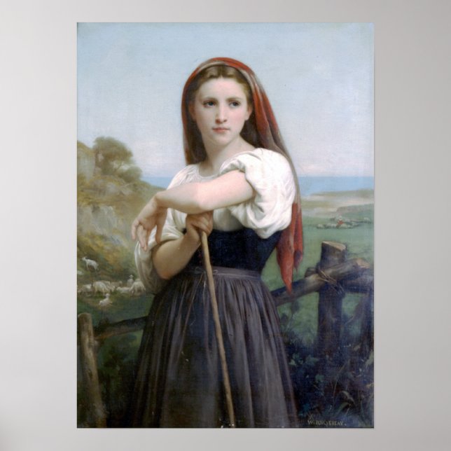 Bouguereau - Jeune Bergere Poster (Vorne)