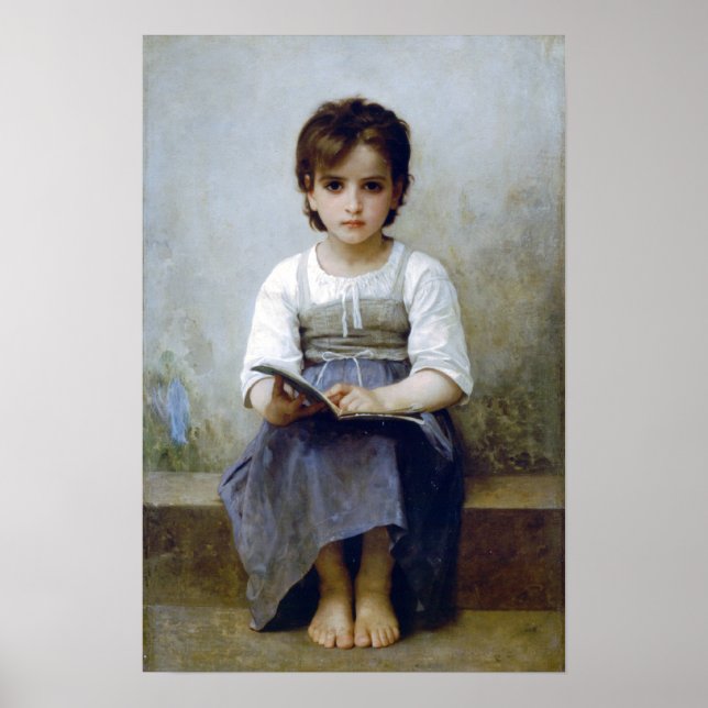 Bouguereau - La Lecon Difficile Poster (Vorne)