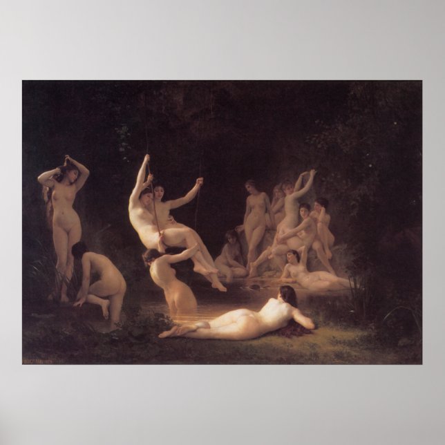 Bouguereau - La Nymphee Poster (Vorne)