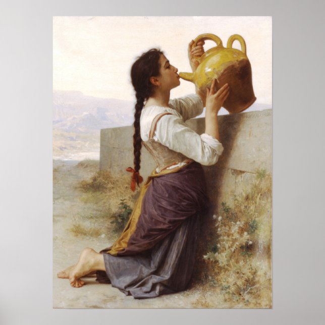 Bouguereau - La Soif Poster (Vorne)