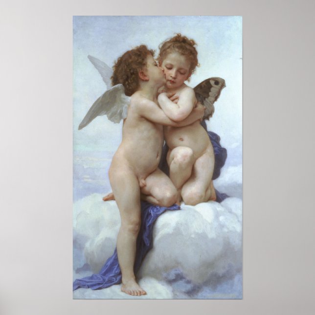 Bouguereau - L'Amour et Psyché, Enfants Poster (Vorne)