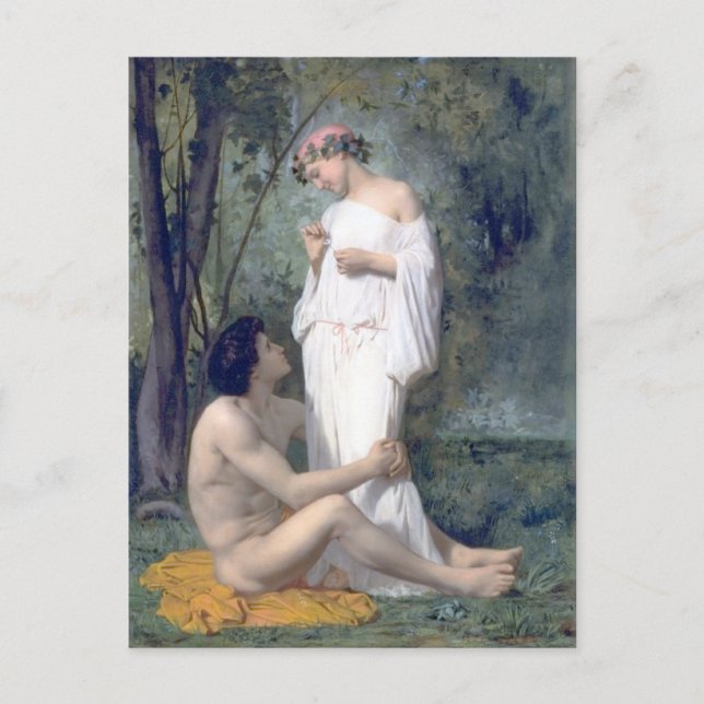Bouguereau-L'Idylle Postkarte (Vorderseite)
